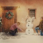 Fotografía familiar navideña en Estudio Fotográfico Flamenco, Huelva.